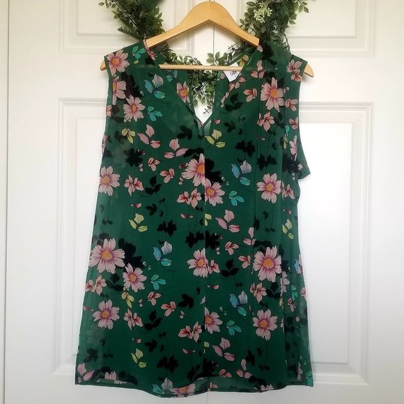 EUC CAbi Shadow Blouse & Cami- Size Large - Picture 3 of 6